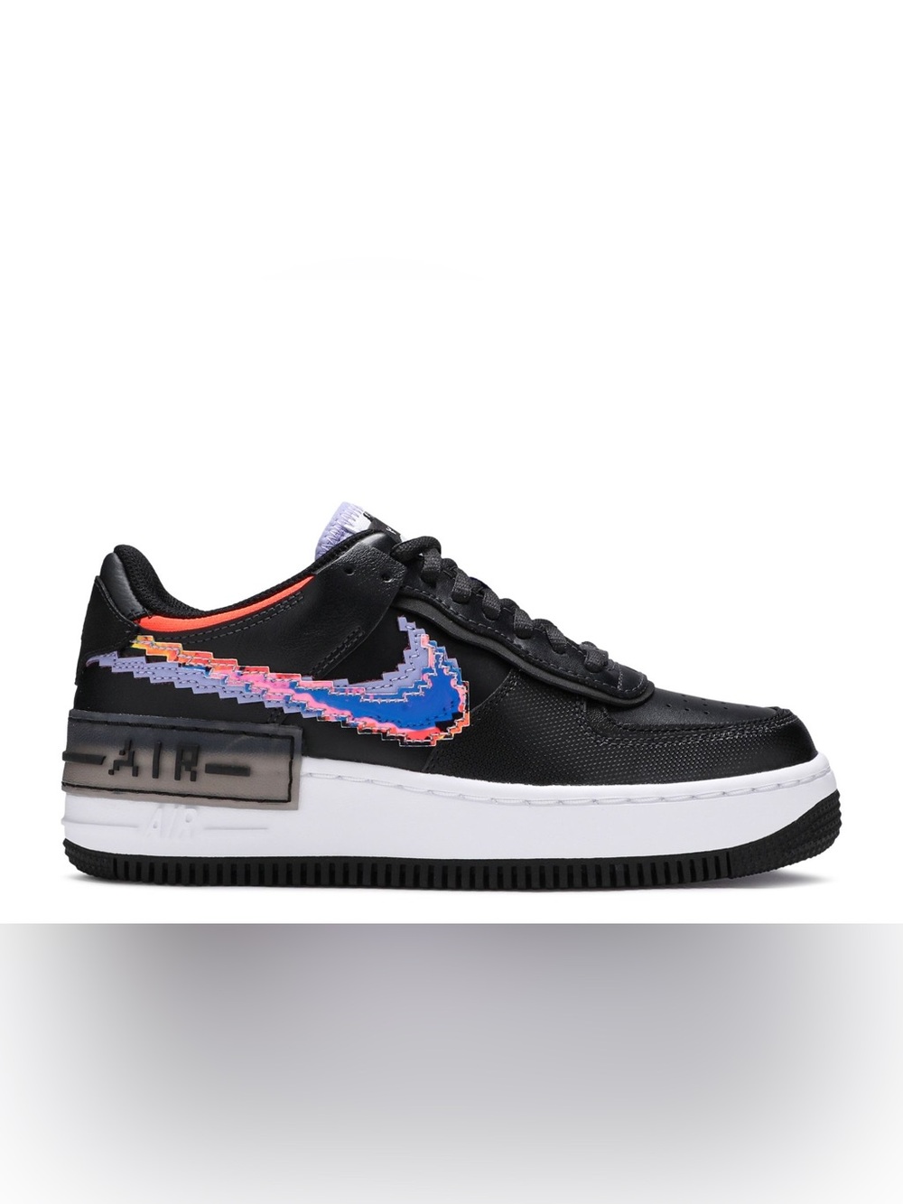 AIR FORCE 1 SHADOW SE 'PIXEL SWOOSH - OFF NOIR WOMENS SIZE 8 - 6Y